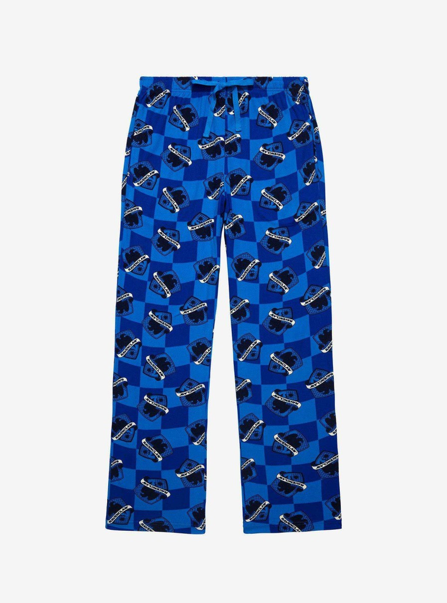 Clothing * | Large Choice Harry Potter Ravenclaw House Crest Checkered Sleep Pants Boxlunch Exclusive