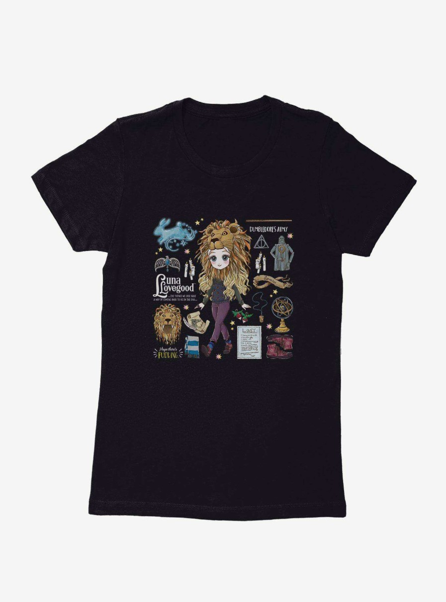 Clothing * | Online Sale Harry Potter Luna Icons Lion Hat Womens T-Shirt