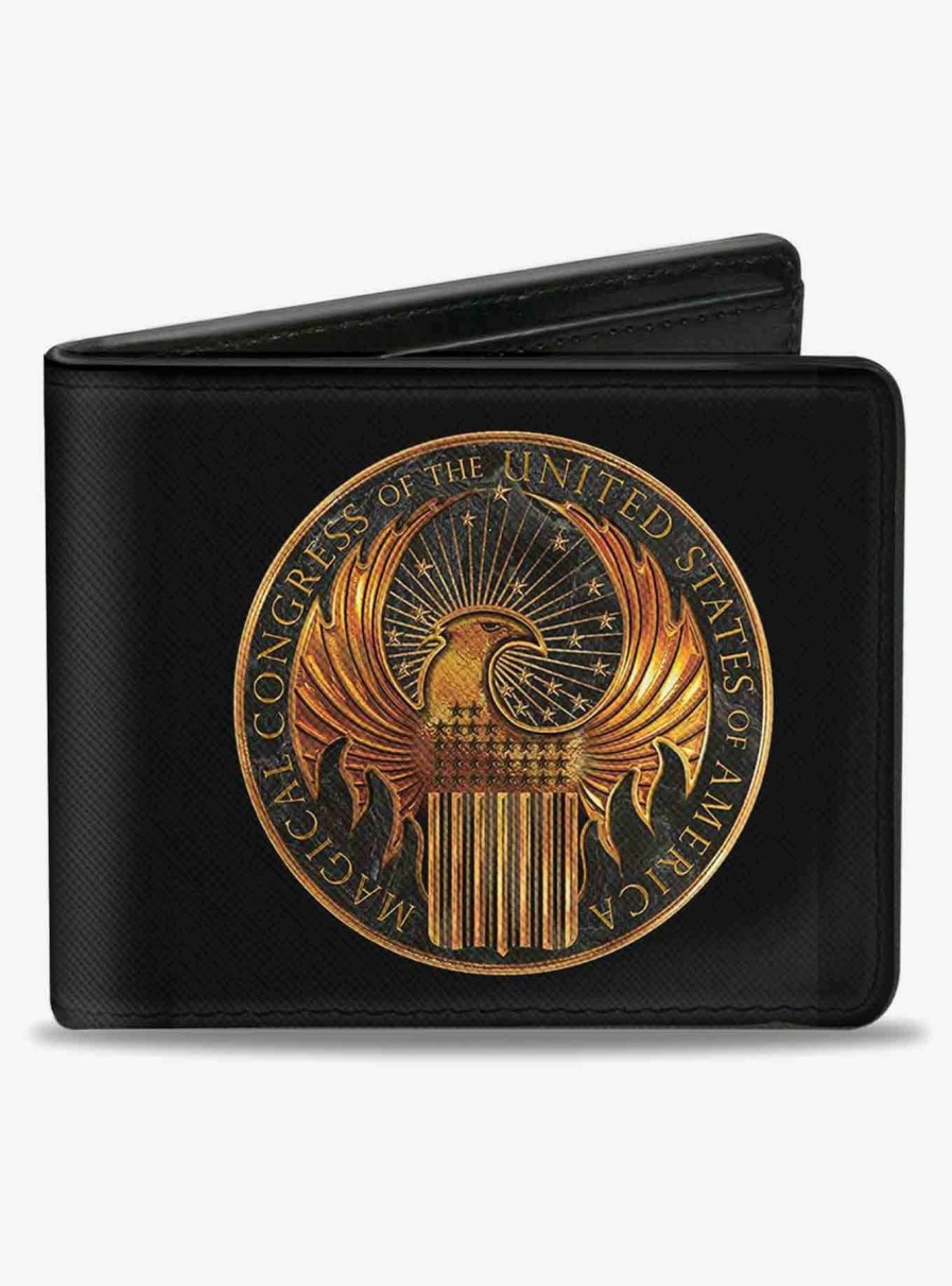 Bags * | Fantastic Beasts Macusa Seal Bifold Wallet Low Price