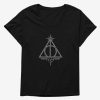 Clothing * | Closeout Sale Harry Potter Deathly Hallows Symbol Womens T-Shirt Plus Size