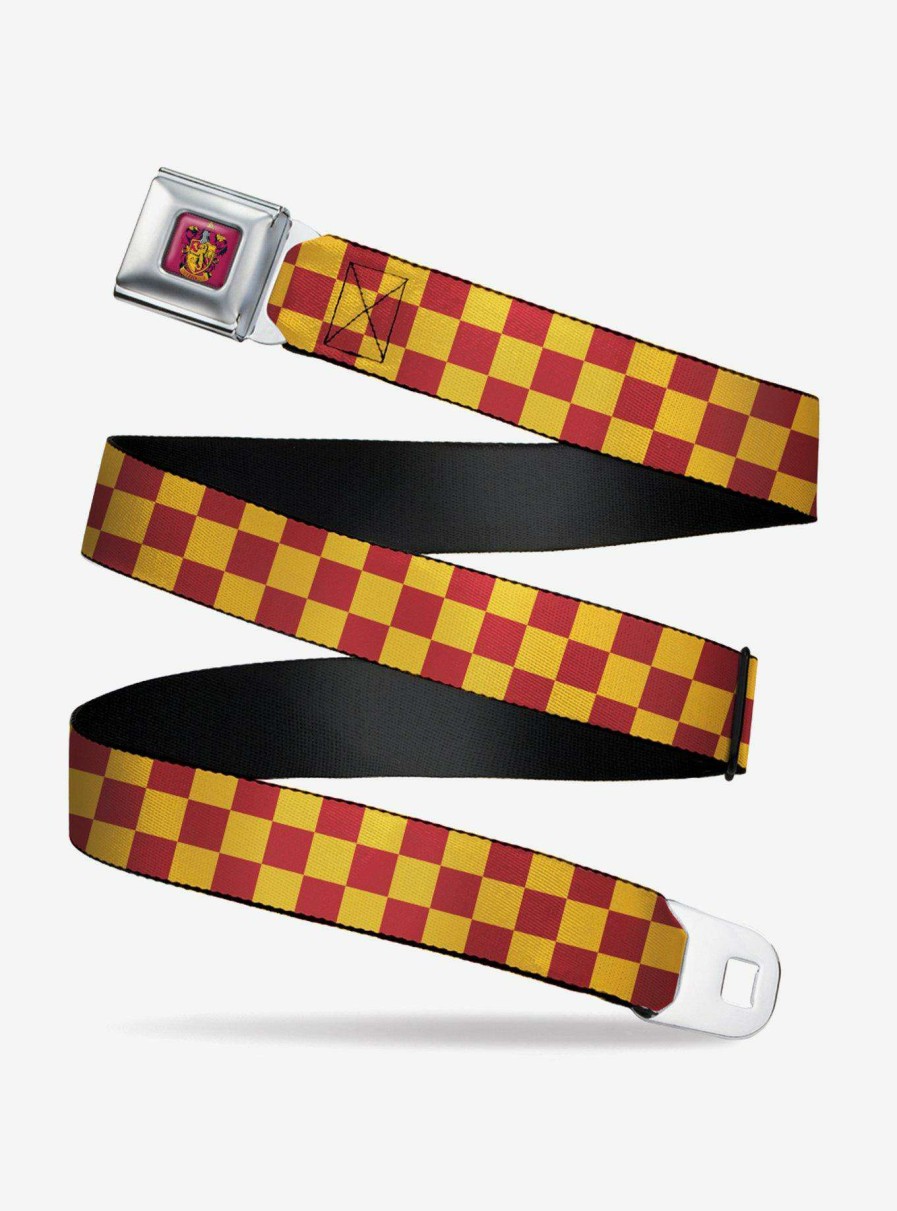 Accessories * | Harry Potter Gryffindor House Checkers Seatbelt Belt Shop