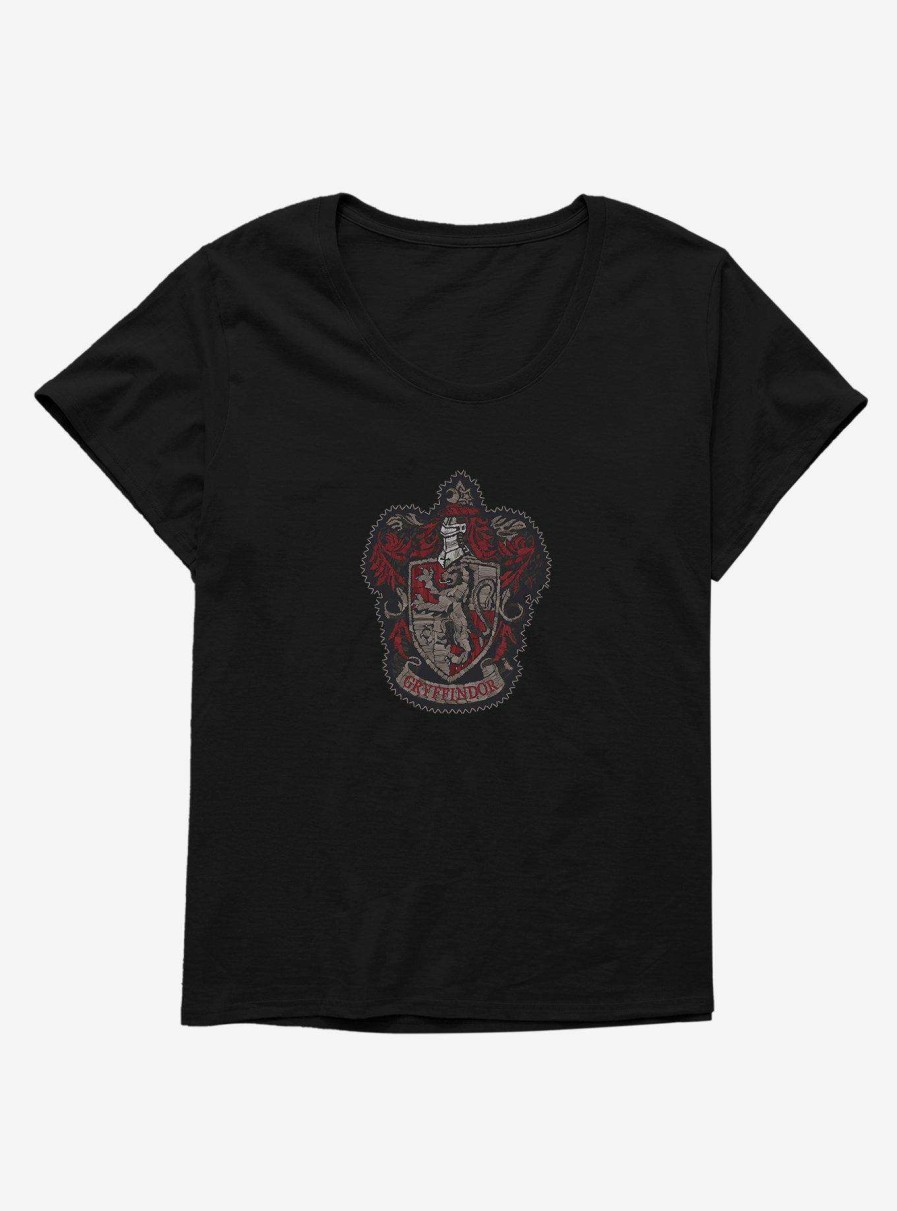 Clothing * | Shoping Harry Potter Gryffindor Patch Womens T-Shirt Plus Size