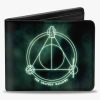 Bags * | Harry Potter The Deathly Hallows Cloak Stone Wand Trinity Bifold Wallet New