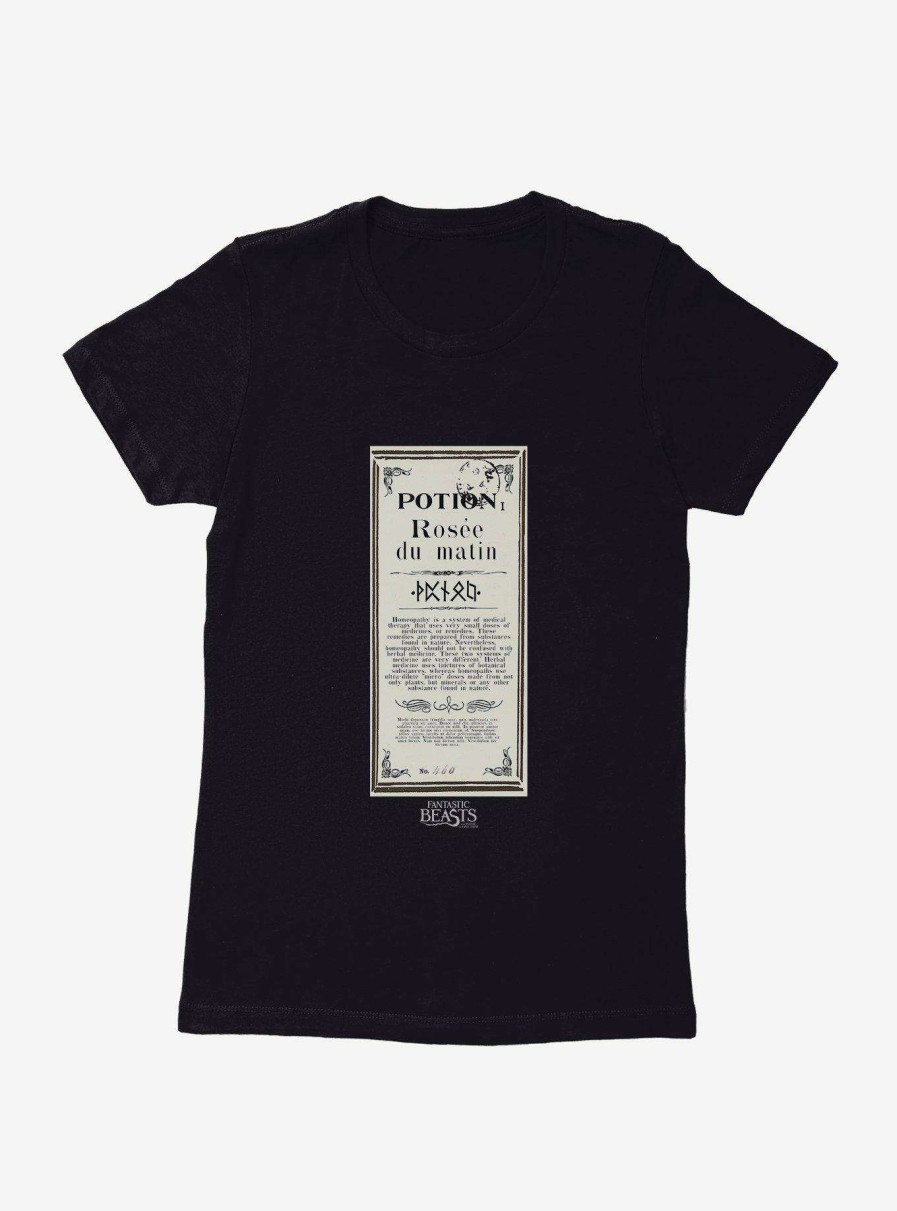 Clothing * | Fantastic Beasts Herbology Potion Du Matin Script Womens T-Shirt Exclusive Design