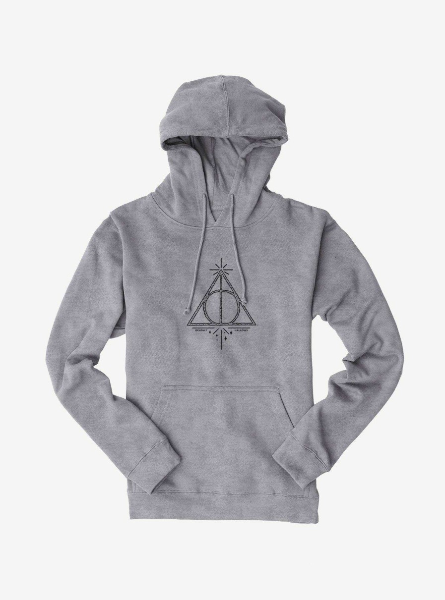 Clothing * | Harry Potter Deathly Hallows Symbols Hoodie Latest Fashion