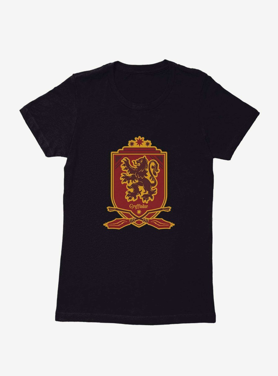 Clothing * | Harry Potter Gryffindor Quidditch Crest Womens T-Shirt Sale