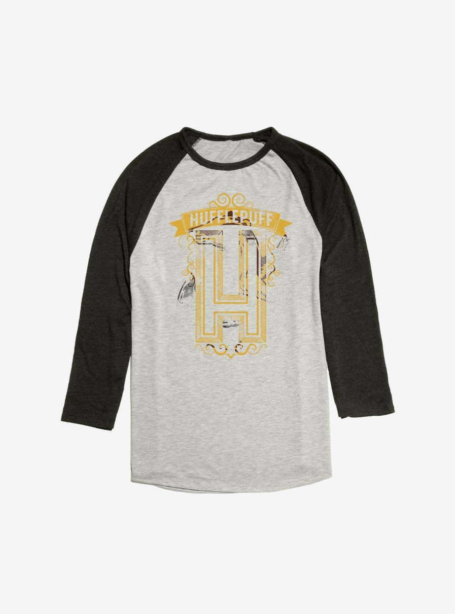 Clothing * | Harry Potter Hufflepuff Raglan Free Delivery