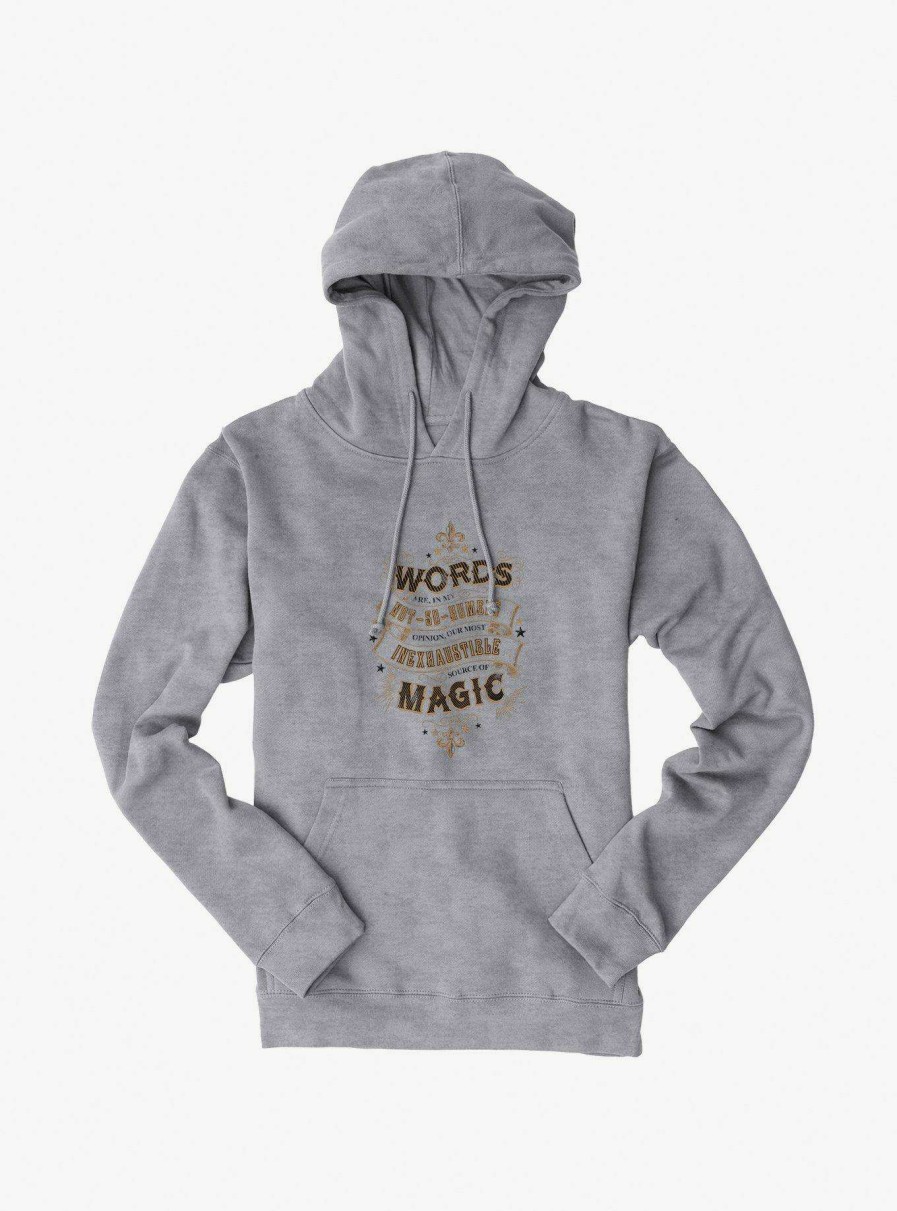 Clothing * | Harry Potter Words Are Magic Quote Hoodie Special Style