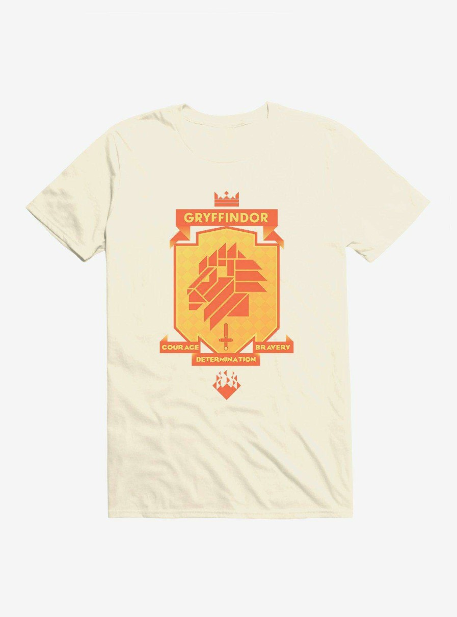 Clothing * | Harry Potter Gryffindor Gold Shield Pixel Logo T-Shirt Original