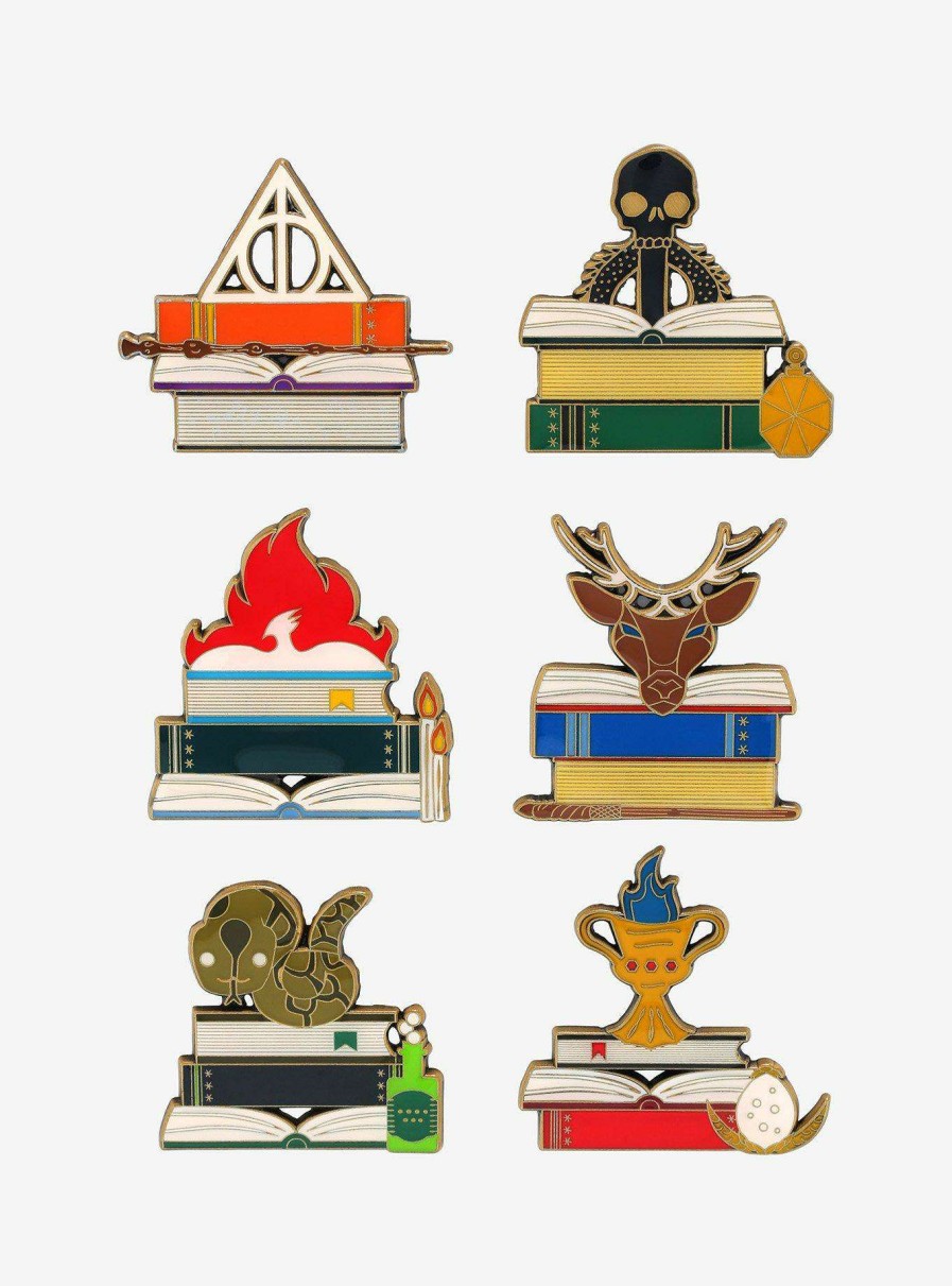 Accessories * | Hot Sell Loungefly Harry Potter Book Icons Blind Box Enamel Pin Boxlunch Exclusive