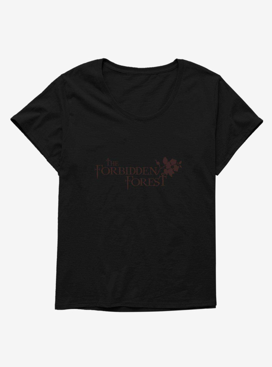 Clothing * | Best-Selling Harry Potter The Forbidden Forest Medieval Font Womens T-Shirt Plus Size