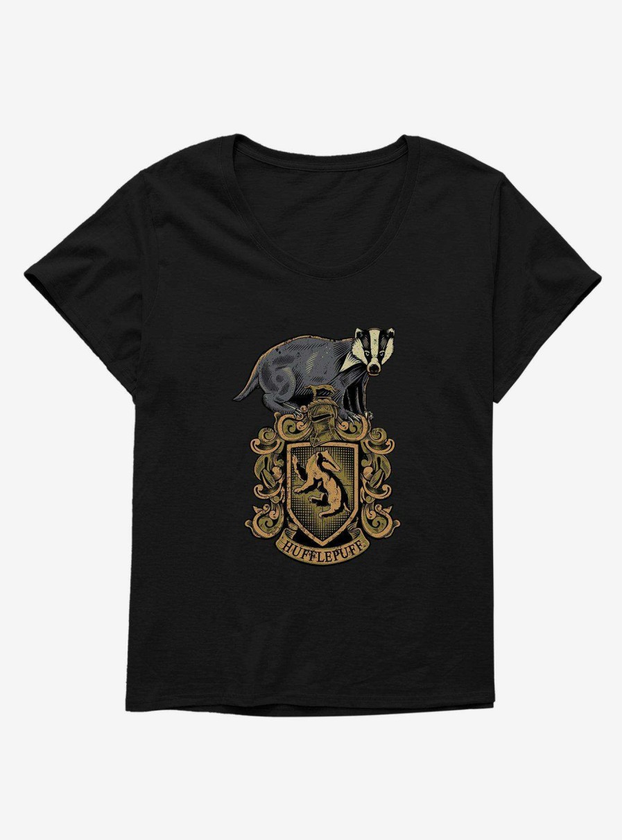 Clothing * | Sale Harry Potter Hufflepuff Shield Womens T-Shirt Plus Size