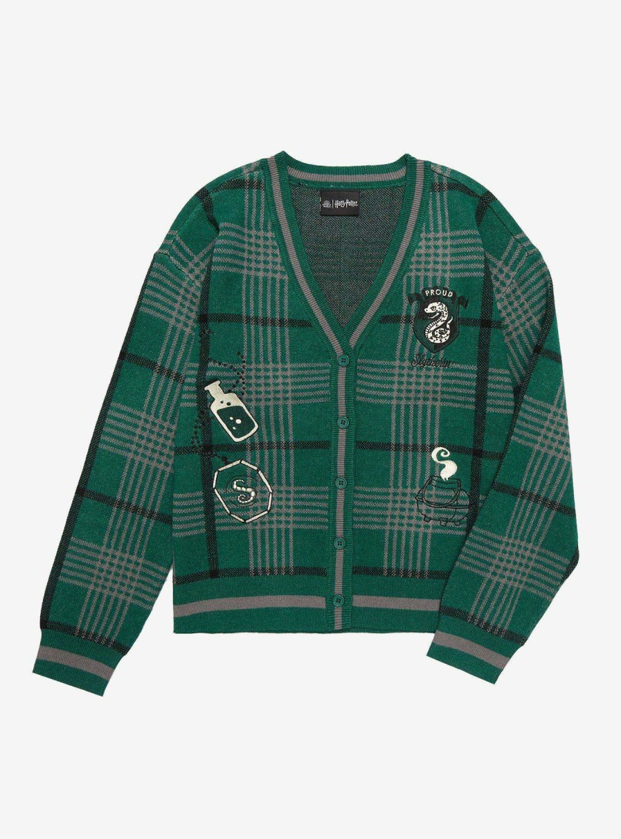 Clothing * | Latest Harry Potter Slytherin Women'S Cardigan Boxlunch Exclusive