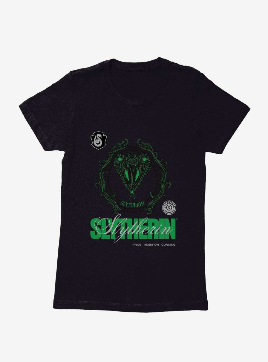 Clothing * | Latest Harry Potter Slytherin Seal Motto Womens T-Shirt