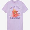 Clothing * | Hot Sell Harry Potter Chibi Hermione & Crookshanks Library Women'S T-Shirt Boxlunch Exclusive