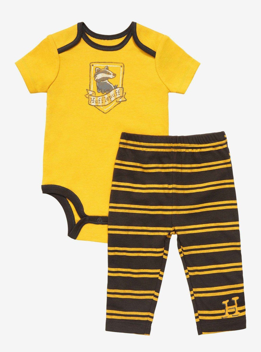 Clothing * | Cheap Harry Potter Hufflepuff Crest Infant One-Piece And Leggings Set Boxlunch Exclusive