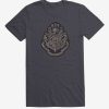 Clothing * | Harry Potter Grayscale Hogwarts Crest T-Shirt Classical