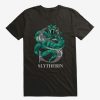 Clothing * | Hot Sell Harry Potter Slytherin Classic Geometric Letter T-Shirt