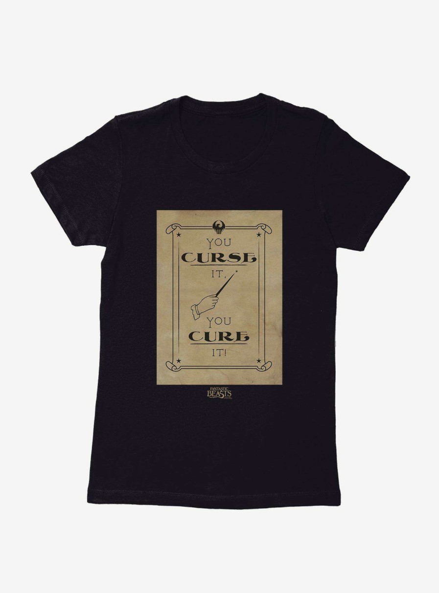 Clothing * | Fantastic Beasts You Curse It, You Cure It! Womens T-Shirt Promotion