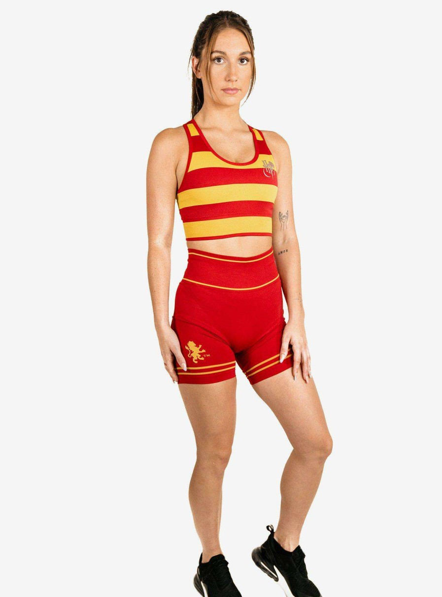 Clothing * | Harry Potter Gryffindor Athletic Shorts And Sports Bra Set Special Style