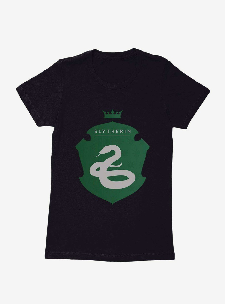 Clothing * | Hot Sell Harry Potter Slytherin Shield Womens T-Shirt