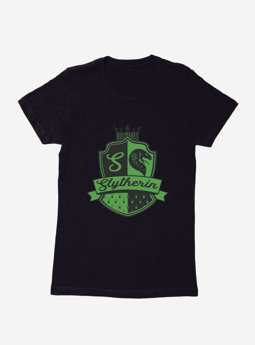 Clothing * | Quick Expedition Harry Potter Slytherin House Crest Womens T-Shirt