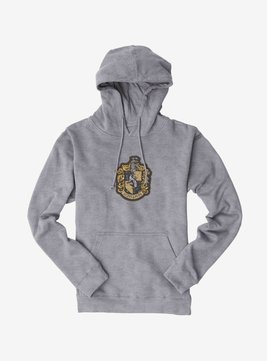 Clothing * | Harry Potter Hufflepuff Coat Of Arms Hoodie Exclusive Design