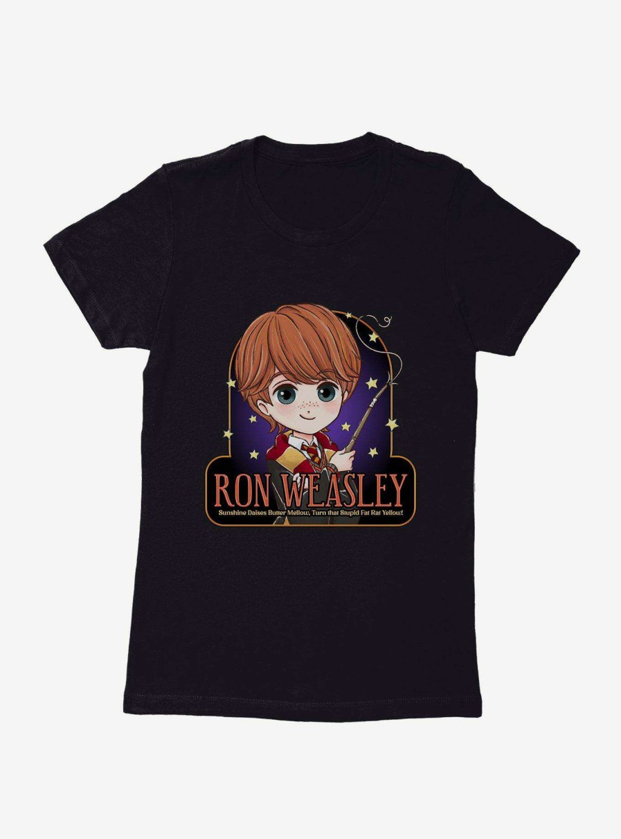 Clothing * | Sale Harry Potter Weasley Wand Spell Womens T-Shirt