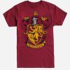 Clothing * | Harry Potter Gryffindor Lion Shield T-Shirt Latest Fashion