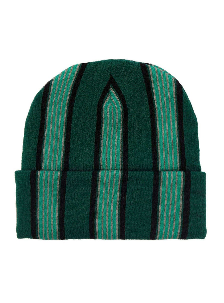 Accessories * | Limit Offer Harry Potter Slytherin Striped Cuff Beanie Boxlunch Exclusive