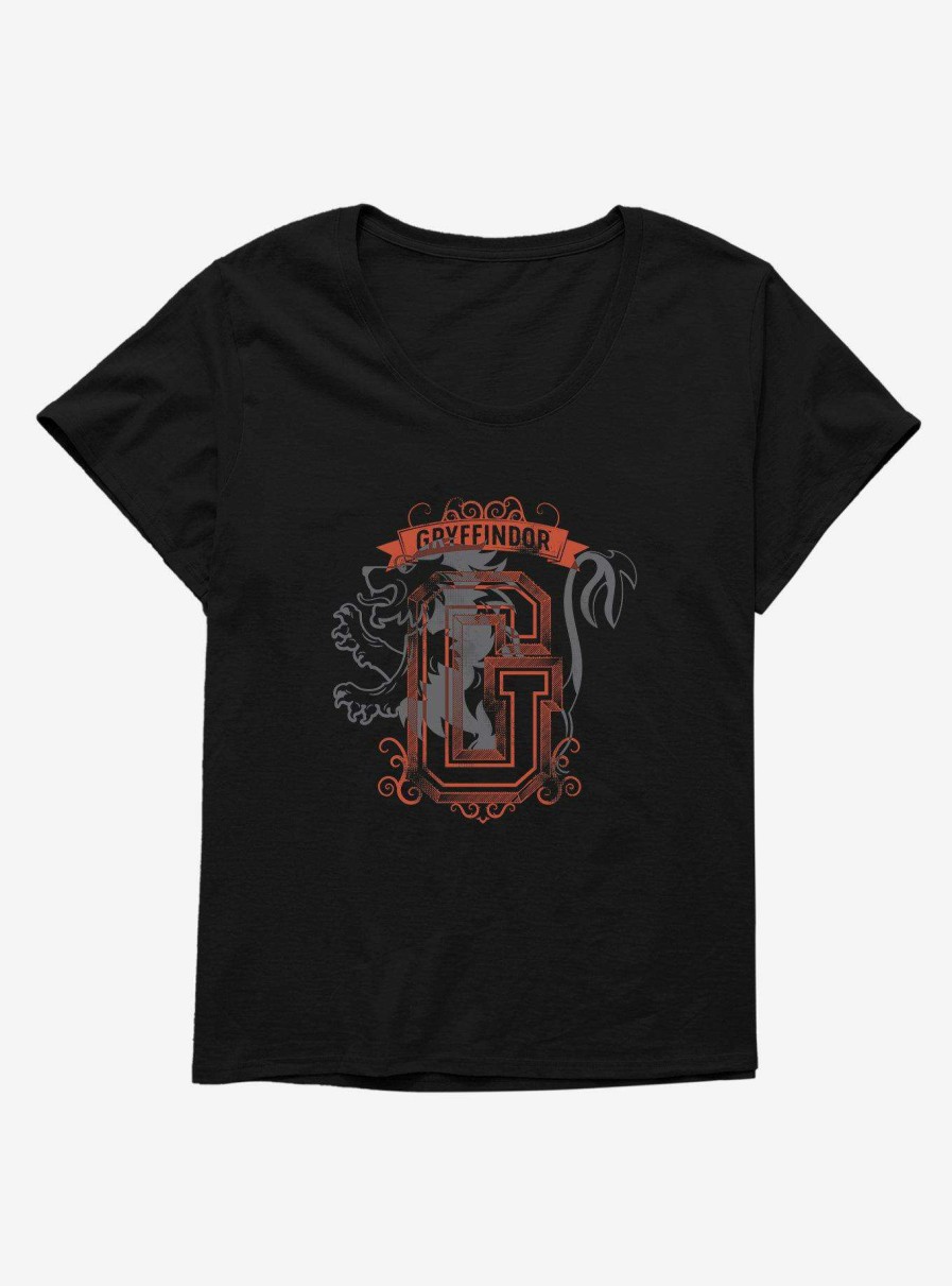 Clothing * | Latest Harry Potter Gryffindor Letterman Womens T-Shirt Plus Size