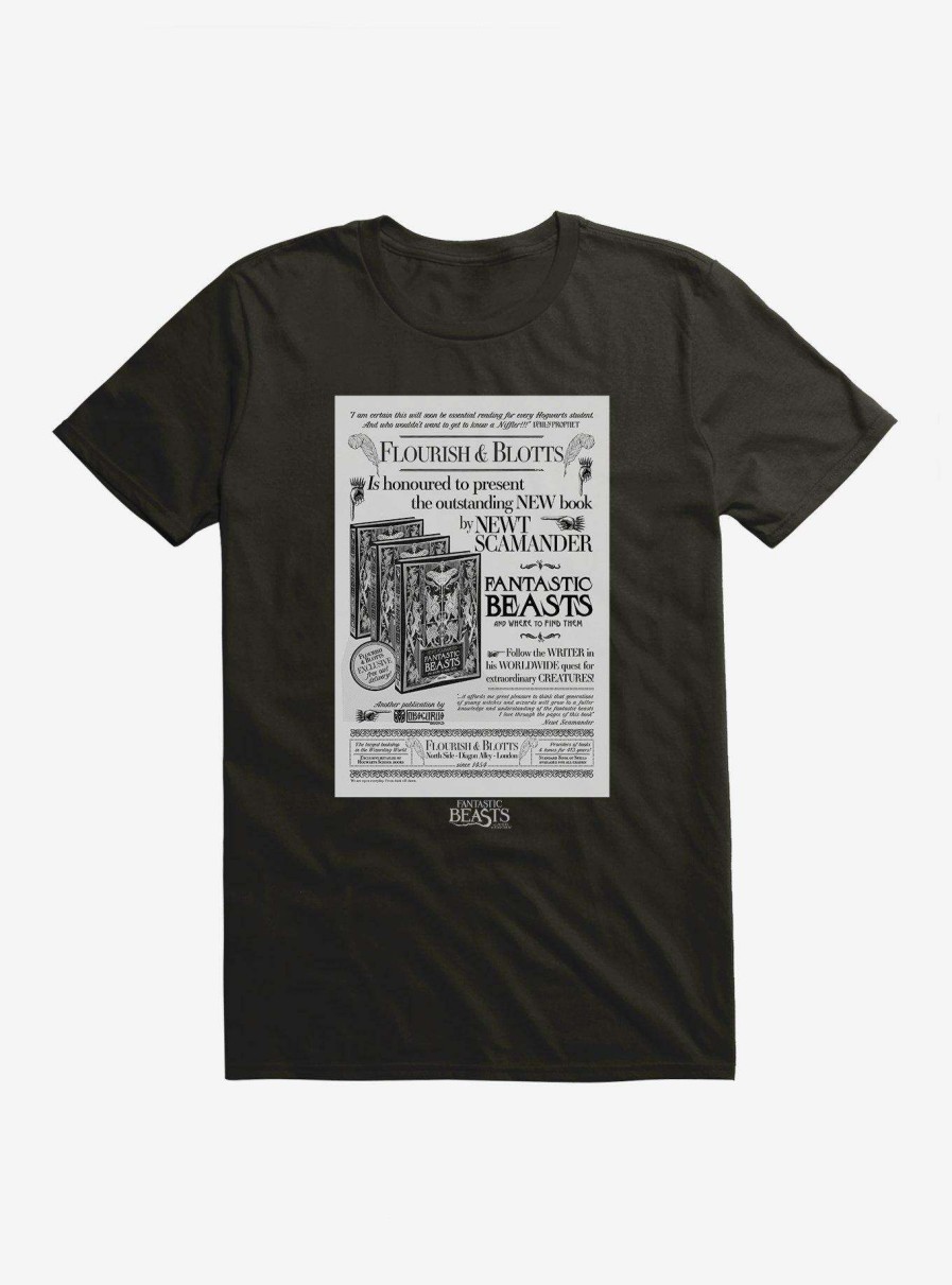 Clothing * | Fantastic Beasts Flourish & Blotts Poster T-Shirt Shop