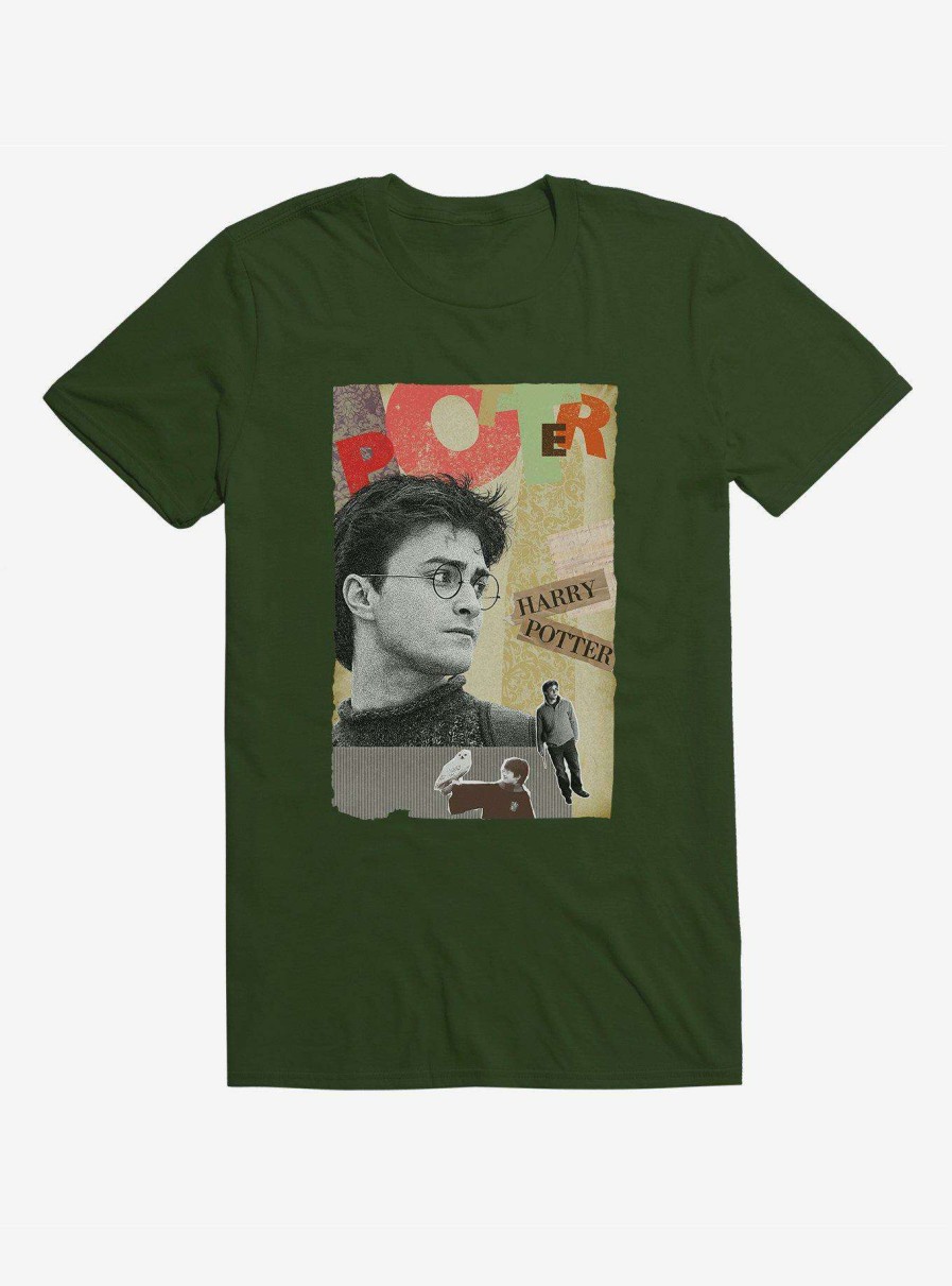 Clothing * | Harry Potter Hedwig And Potter Collage T-Shirt Sale