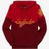 Clothing * | Closeout Sale Harry Potter Gryffindor Crest Panel Hoodie Boxlunch Exclusive