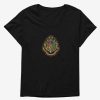 Clothing * | Large Choice Harry Potter Hogwarts Houses Patch Womens T-Shirt Plus Size