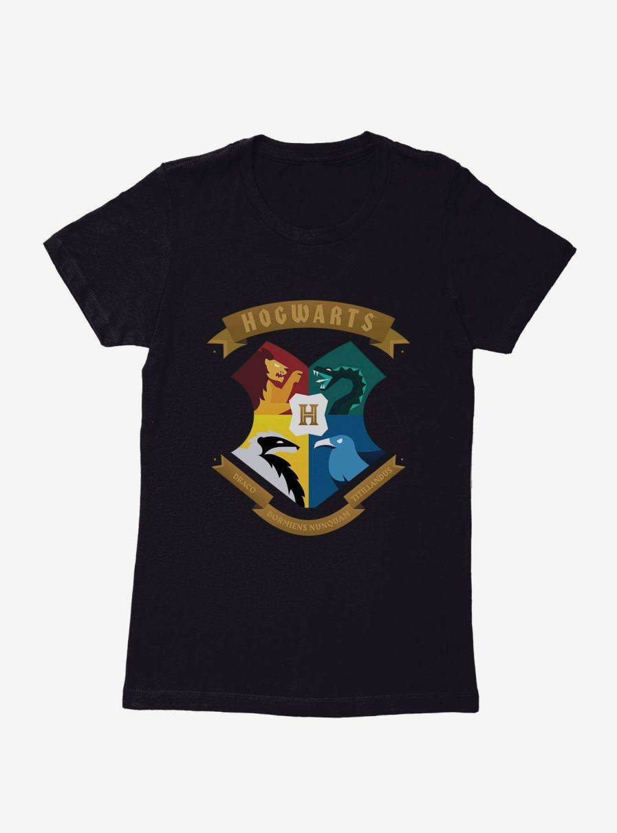 Clothing * | Harry Potter Hogwarts Houses Shield Womens T-Shirt Store