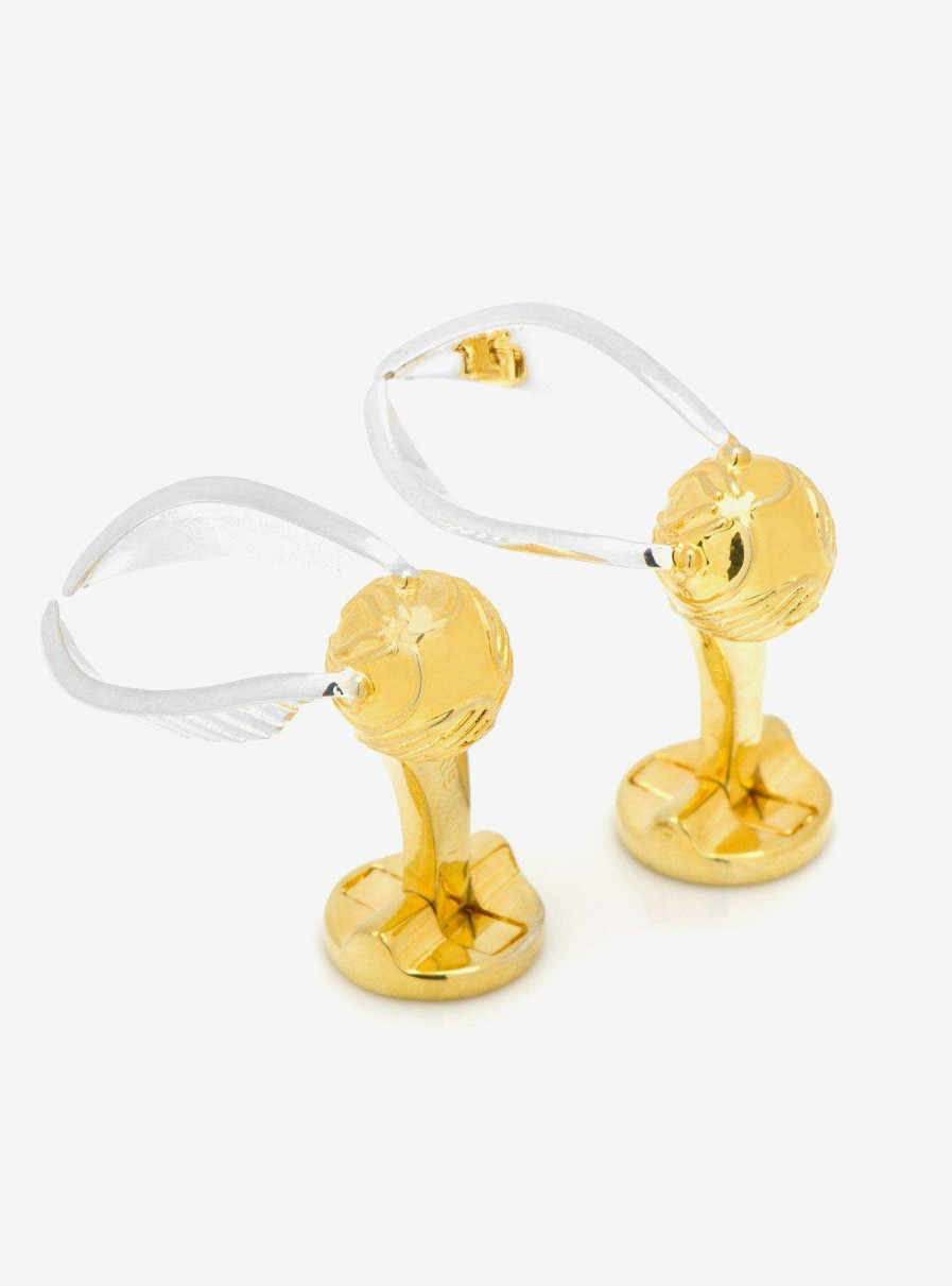 Accessories * | Harry Potter Golden Snitch 3D Cufflinks Sale