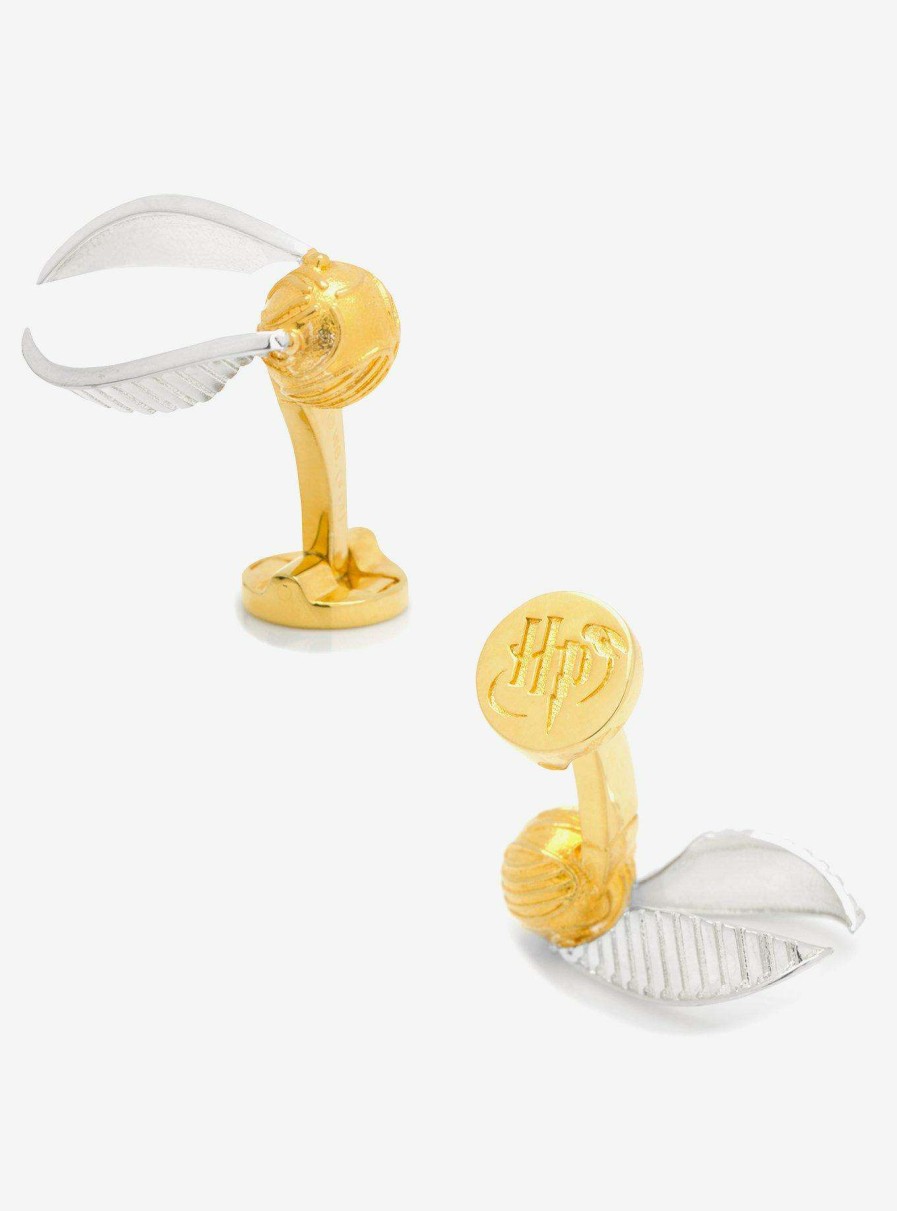 Accessories * | Harry Potter Golden Snitch 3D Cufflinks Sale