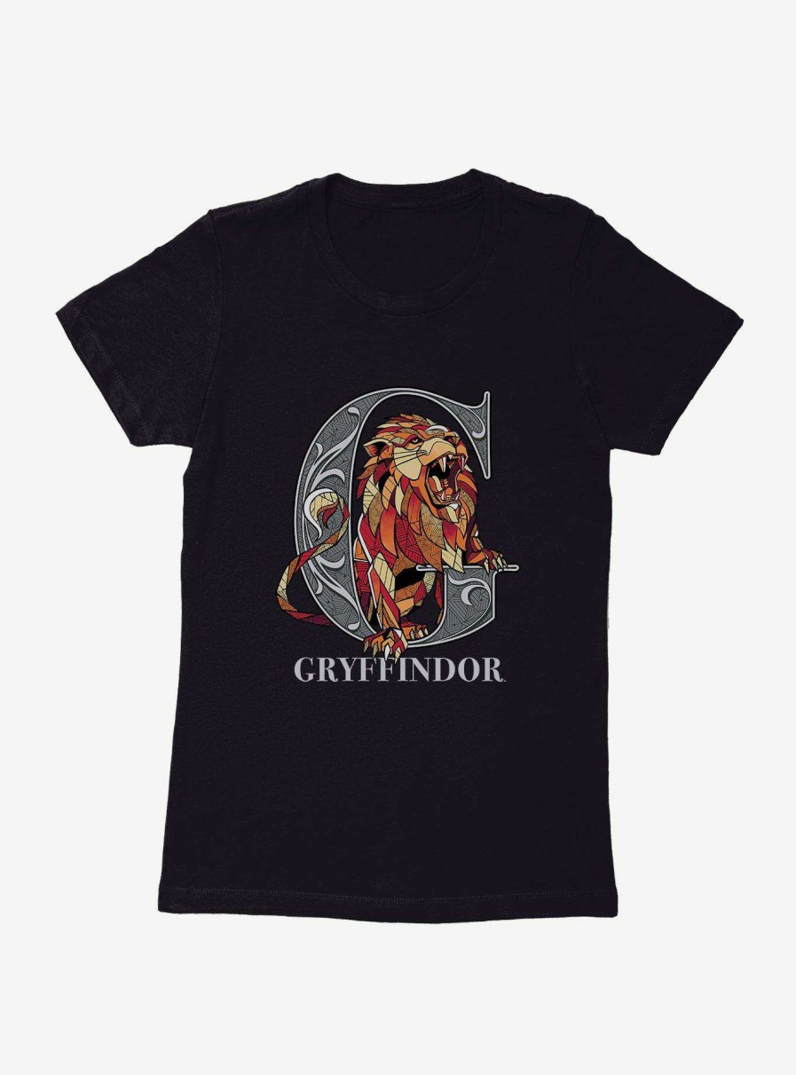 Clothing * | Best-Selling Harry Potter Gryffindor Classic Geometric Letter Womens T-Shirt