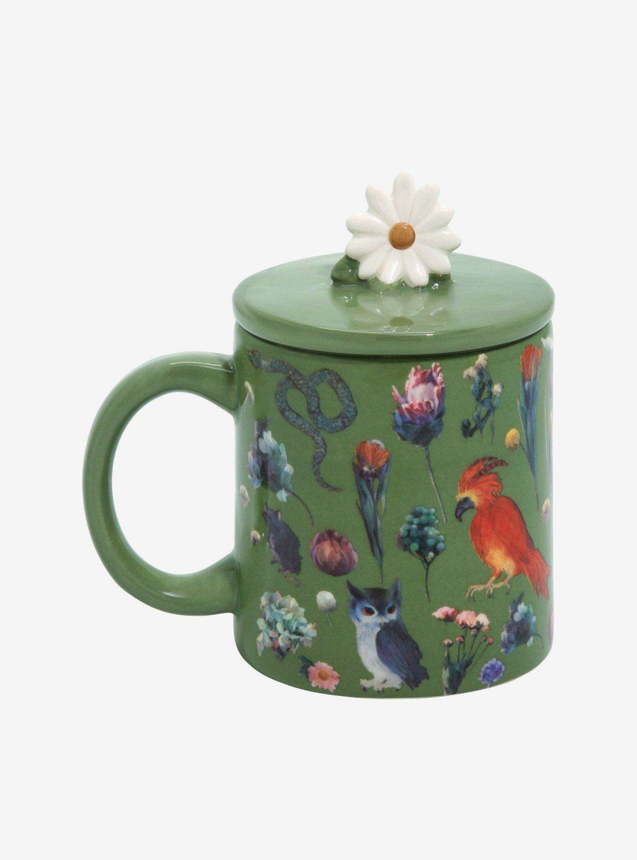 Harry Potter * | Latest Harry Potter Floral Creatures Allover Print Mug With Lid