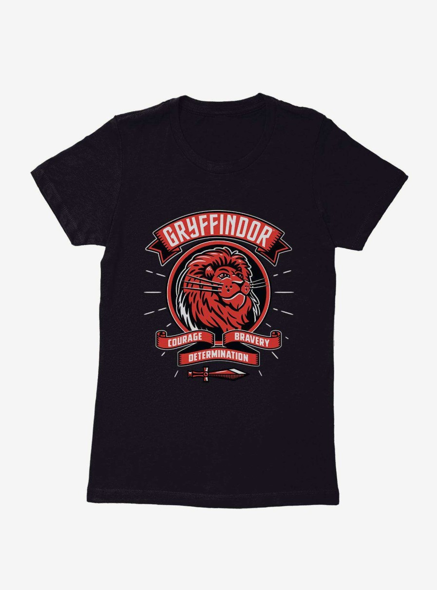 Clothing * | Quick Expedition Harry Potter Gryffindor House Patch Art Womens T-Shirt