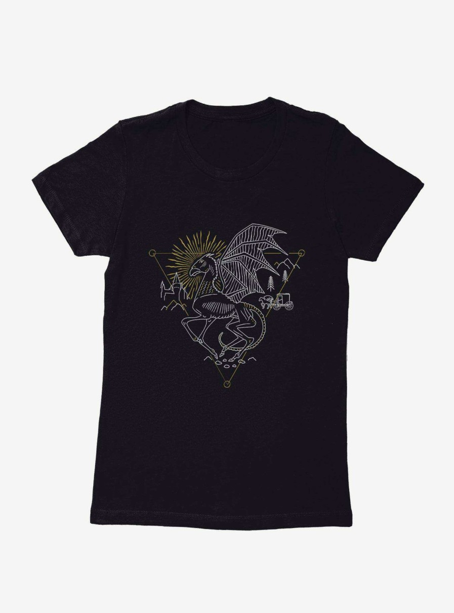 Clothing * | Harry Potter Thestral Outline Womens T-Shirt Low Price