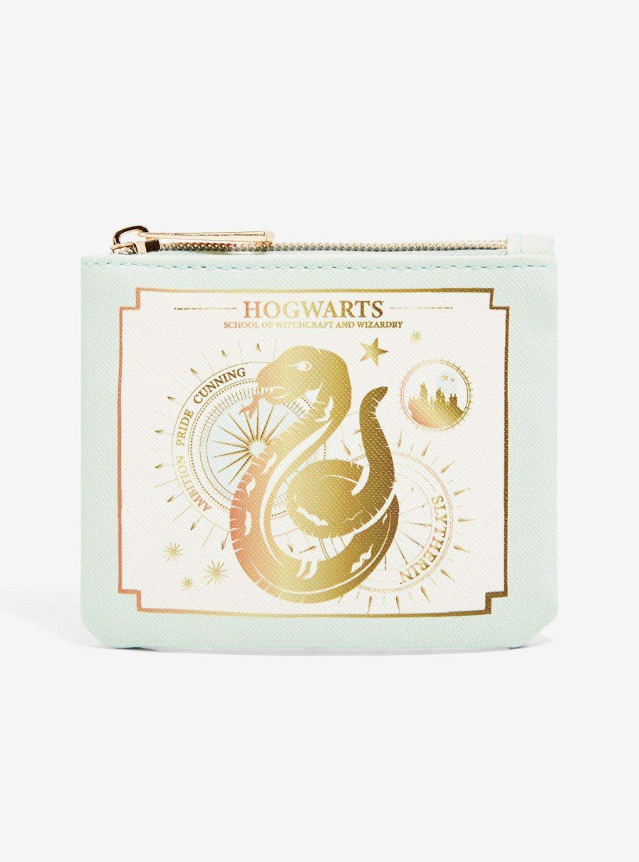 Bags * | Good Quality Harry Potter Hogwarts Slytherin Coin Purse Boxlunch Exclusive