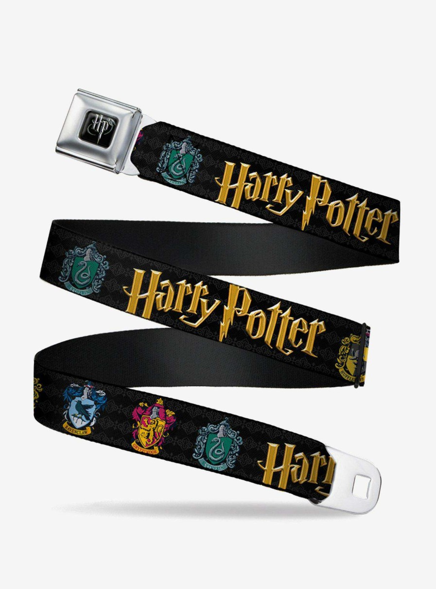 Accessories * | Harry Potter Hufflepuff Ravenclaw Gryffindor Slytherin Youth Seatbelt Belt Free Delivery