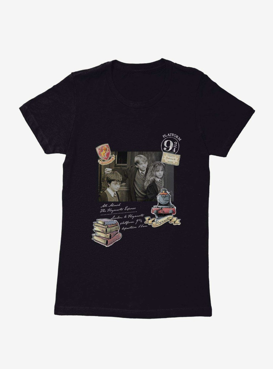 Clothing * | Excellent Quality Harry Potter Trio Hogwarts Express Womens T-Shirt