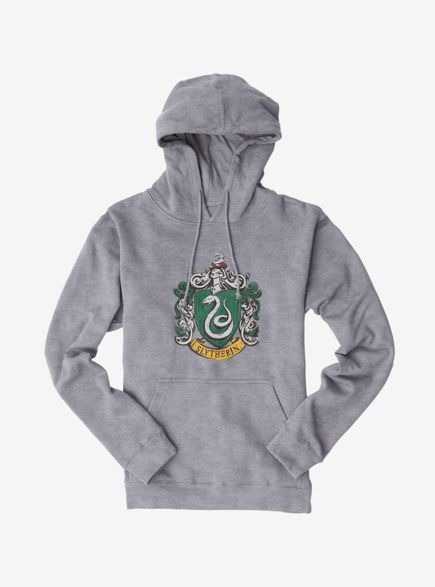 Clothing * | Harry Potter Slytherin Serpents Badge Hoodie Discount Sale