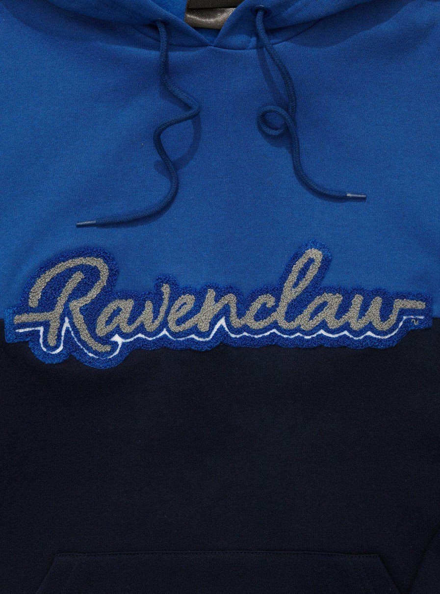 Clothing * | Shoping Harry Potter Ravenclaw Crest Panel Hoodie Boxlunch Exclusive