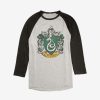 Clothing * | Harry Potter Sketch Slytherin Raglan Discount Sale