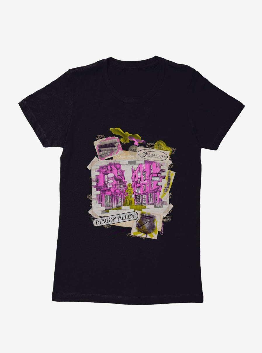 Clothing * | Harry Potter Diagon Alley Collage Womens T-Shirt Reliable Quality