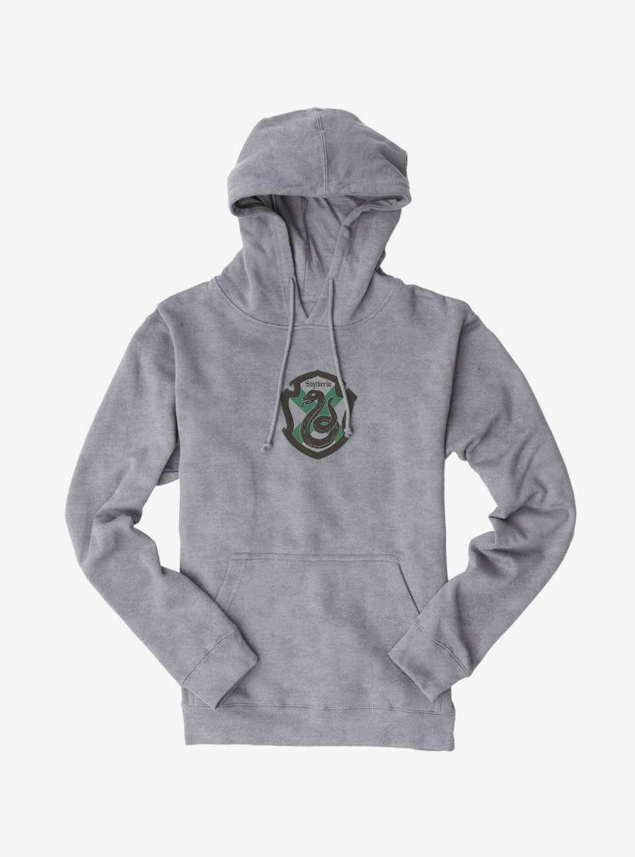 Clothing * | Harry Potter Slytherin Grey Shield X Hoodie Store